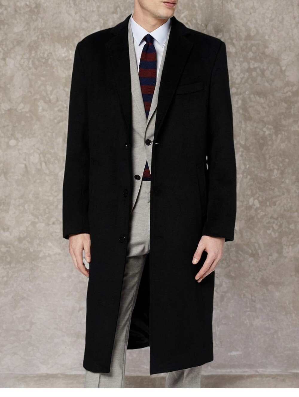 Ralph Lauren Men's Black Wool & Cashmere Overcoat Sz.40 NWT